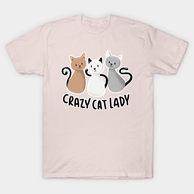 Crazy cat lady T-Shirt by Dots & Patterns